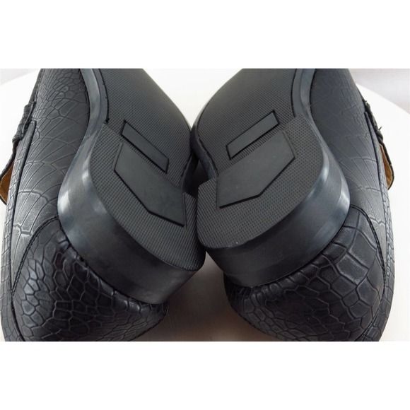 Adolfo Shoes Sz 10.5 M Black Penny Loafer‎ Leather Men 7150 main image 4